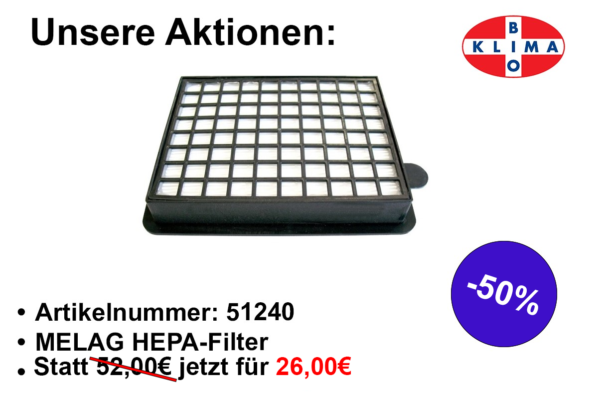 Hepafilter für melatherm 10
