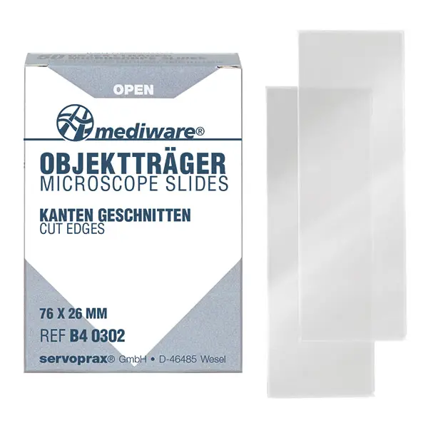 Objektträger ohne MR. (GRAU) 76 x 26mm (50Stk.)