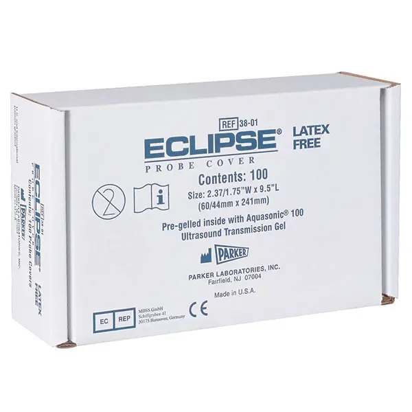 Eclipse US-Schuthüllen mit Aquasonic Gel, latexfrei 60/44x241mm (BxL) (100 Stk.) (38-01)