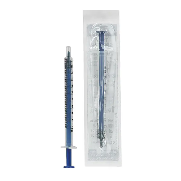 TBC-Spritzen 1ml U-100 steril (Tuberkulinspr. Mediware) mit Dorn, 3-teilig, Luer-Ansatz, ohne Kanüle (100 Stk.) Wird auch als Insulinspritze verwendet