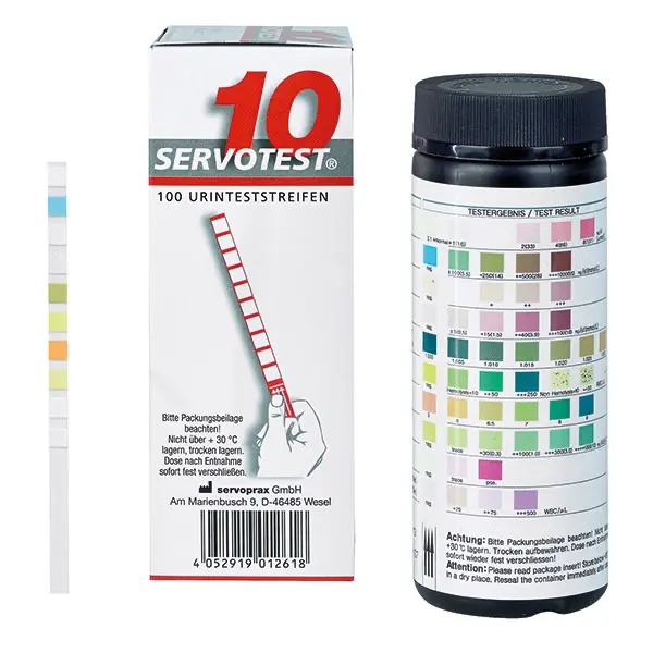 SERVOTEST® 10 Harnteststreifen (100 Stk.) Günstigere Lagerware: Urine Stripes 10C von Dialab SP ab 10 Pkg. EUR 14,72/Pkg.