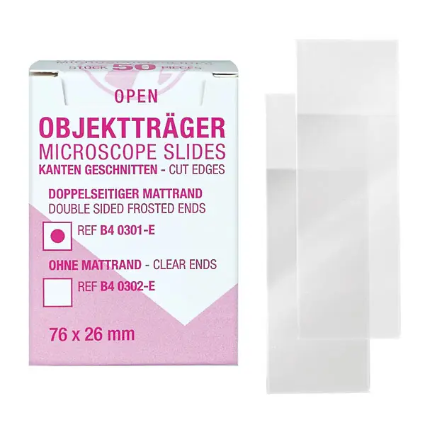 Objektträger MIT Mattrand 76 x 26mm (50 Stk.)