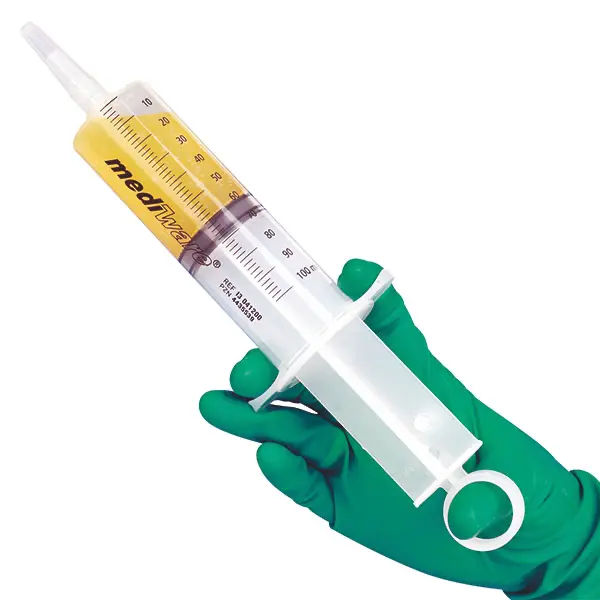 Wund- / Blasenspritze 100ml mit geradem Katheteransatz und Lueradapter 3-teilig 25 Stk./Pkg.