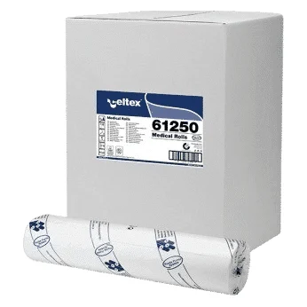 Rollen Ärztekrepp 2-lagig 50cm breit, 150m lang, perf. 6 Rollen/VE.